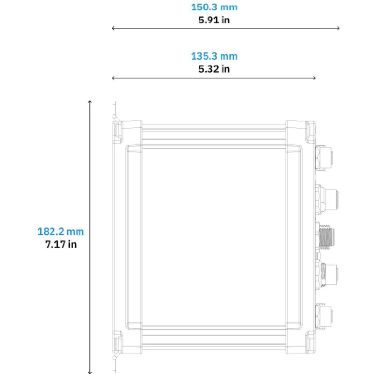 C201 B RA F dimension side