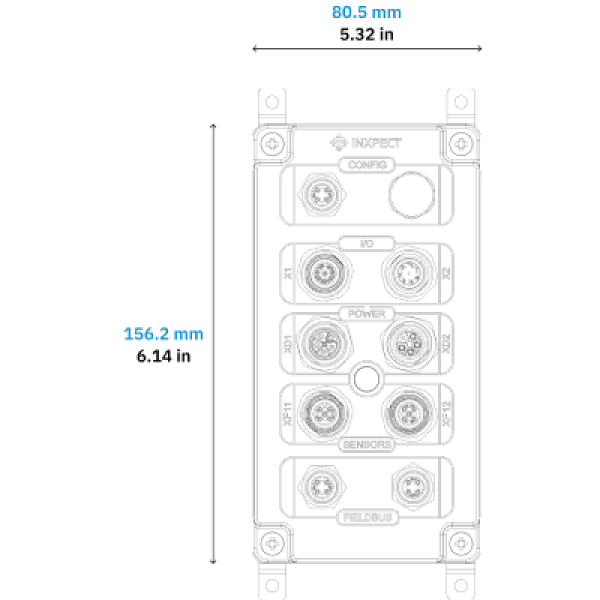 C201 B RA P dimension front