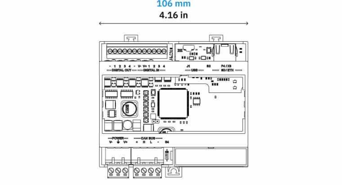C202 MODBUS dimension front with Sd
