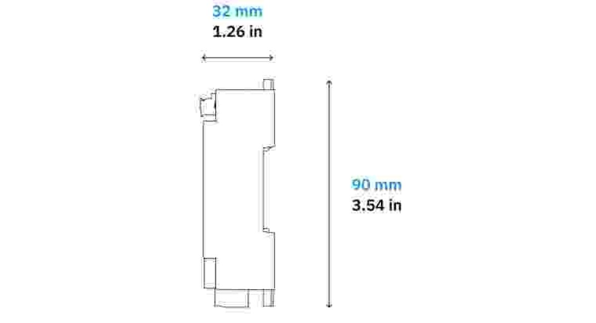 C202 MODBUS dimension side with Sd