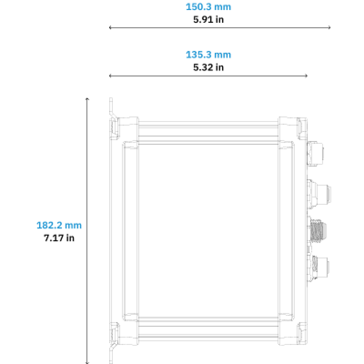 C202 B RA dimension side